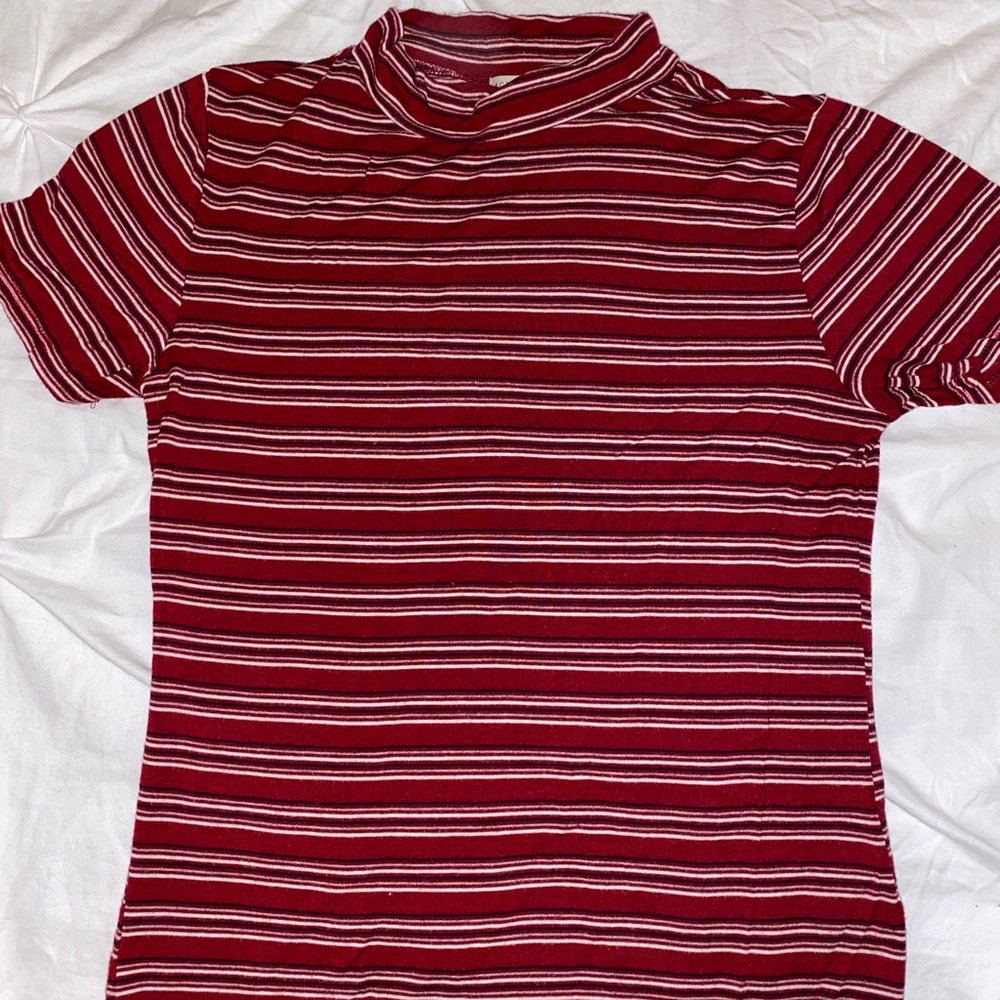 Red Stripped Turtle Neck